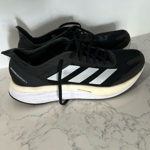 Adidas Adizero Boston 11 Mens Running Shoe Sz 13 Black White LightStrike Pro